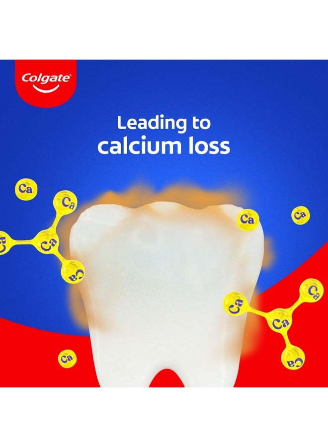 Colgate Strong Teeth Toothpaste, 300g, India's No: 1 Toothpaste Brand, Calcium-boost Tooth Paste for 2X Stronger Teeth, Whitens Teeth, Fresh Breath & Prevents cavities (Combo Pack Offer) - Image 3