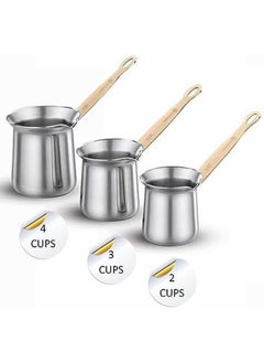 Korkmaz Coffee Pot Silver Set 3 Pieces A1233  - Image 2