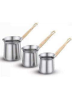 Korkmaz Coffee Pot Silver Set 3 Pieces A1233  - Image 4