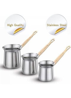 Korkmaz Coffee Pot Silver Set 3 Pieces A1233  - Image 3