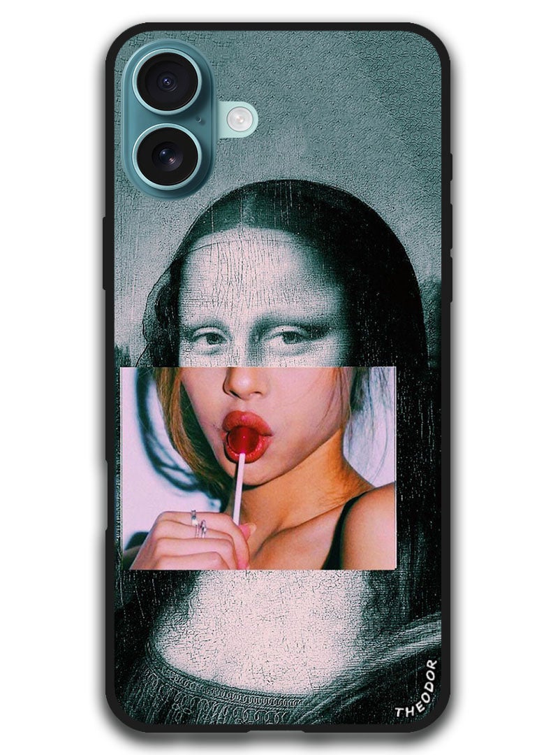 Theodor Protective Case Anti Scratch Shock Proof Bumper Cover For iPhone 16 Plus (6.7)-inch Mona Lisa 2 - Image 1