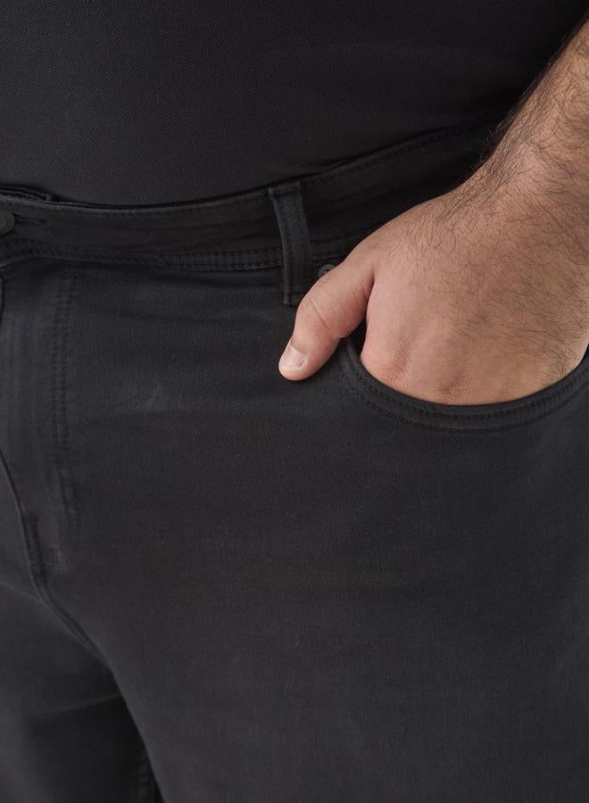ماكسيم جينز رجالي بخصر مرن بقصة عادية وجيوب - Image 4