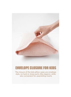 Konssy Muslin Toddler Pillowcase For 13X18 Pillow 2 Pack 100% Cotton Toddler Pillow Case Cover Soft & Breathable Travel Babay Kids Pillow Covers With Envelope Closure  - Image 5