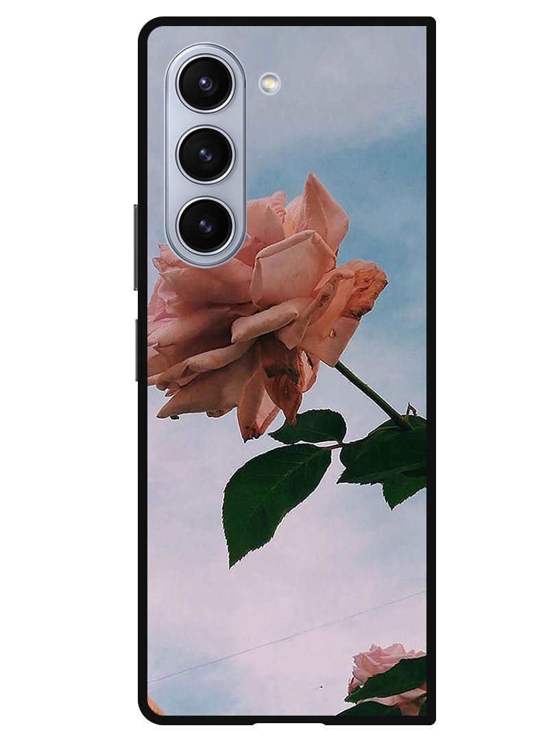 Theodor Protective Case Anti Scratch Shock Proof Bumper Cover For Samsung Galaxy Z Fold 5 Single Rose - Image 1