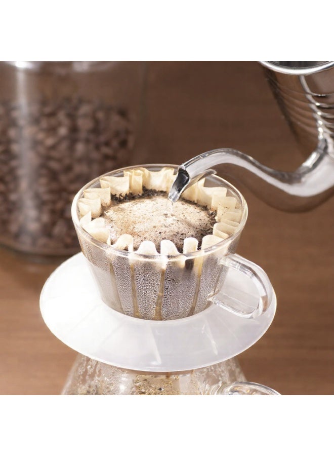 KWF-155#22211 Coffee Filters, Wave Series, White, For 1-2 People, 50 Count - Image 4