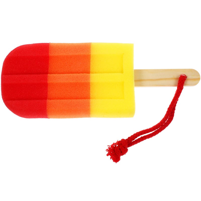 High Density Exfoliating Bath Sponge Irregular Shape Orange Yellow Random Color - Image 2