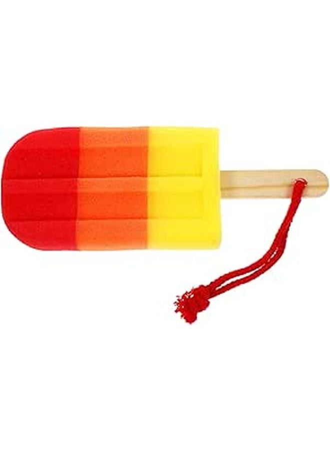 High Density Exfoliating Bath Sponge Irregular Shape Orange Yellow Random Color - Image 1