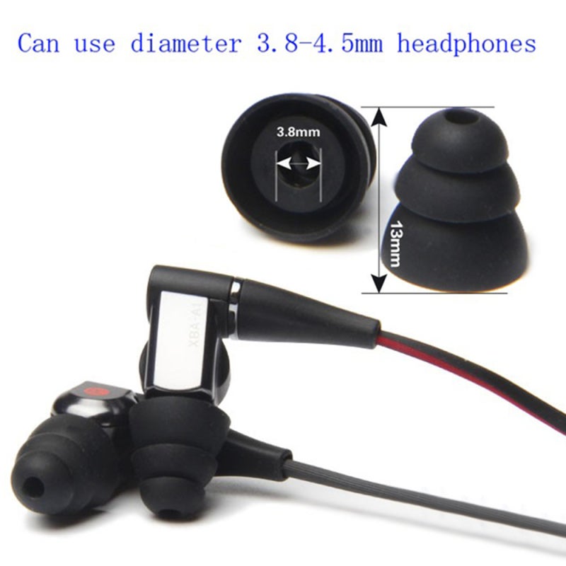 Silicone Earbud Tips: 6 PCS 3 Pairs S/M/L Three Layer - Thinner Edge Soft Wear No Stimulation Noise Isolating Bass Boosting Replacement Ear Covers for Most Earphones - Image 5