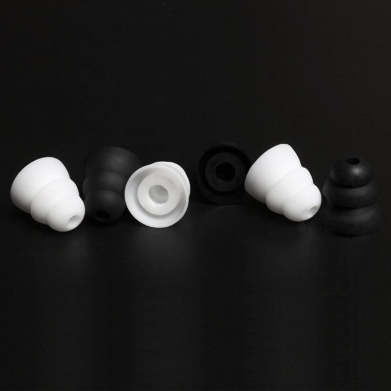 Silicone Earbud Tips: 6 PCS 3 Pairs S/M/L Three Layer - Thinner Edge Soft Wear No Stimulation Noise Isolating Bass Boosting Replacement Ear Covers for Most Earphones - Image 3