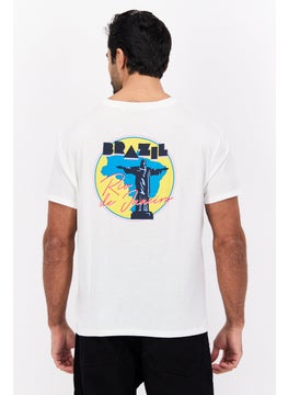 Wrangler Men Crew Neck Short Sleeve Brand Logo T-Shirt, White  - Image 3