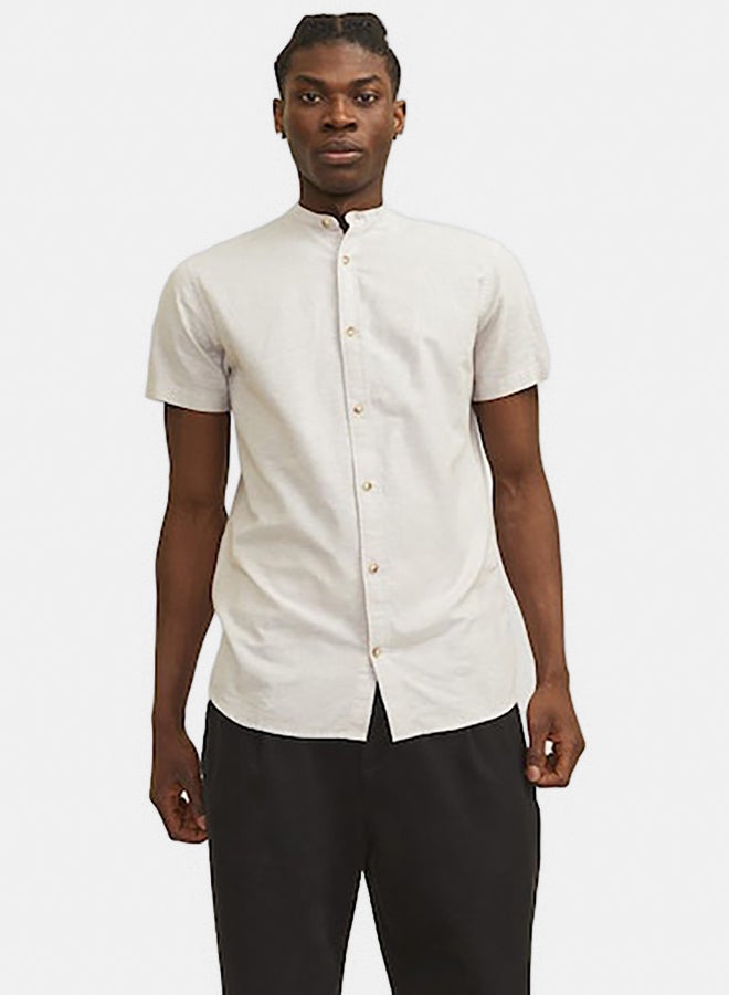 JACK & JONES Jjesummer Band Linen Blend Shirt Ss Sn - Image 1