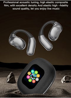 OULIYO Bluetooth Earphone 5.4,Smart Touch Screen Wireless Bluetooth Headphone for Sport Bluetooth Headset,Color Touch Screen +anc+enc Dual Noise Reduction,Ultra-Long Battery Life,Leather Texture  - Image 4