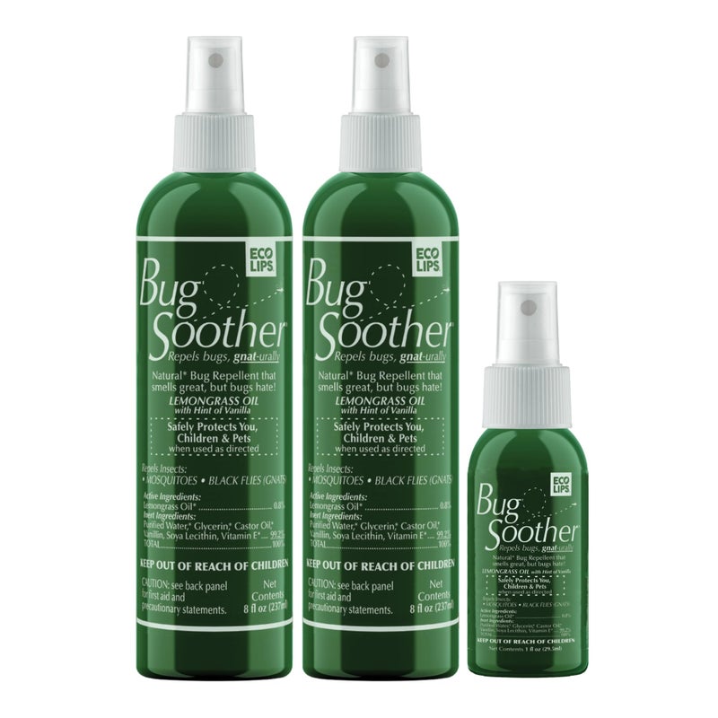 Bug Soother All Natural Bug Soother Bonus Pack - Multi-Pack includes FREE bonus 1 oz. travel size. (2, 8 oz.) - Image 1