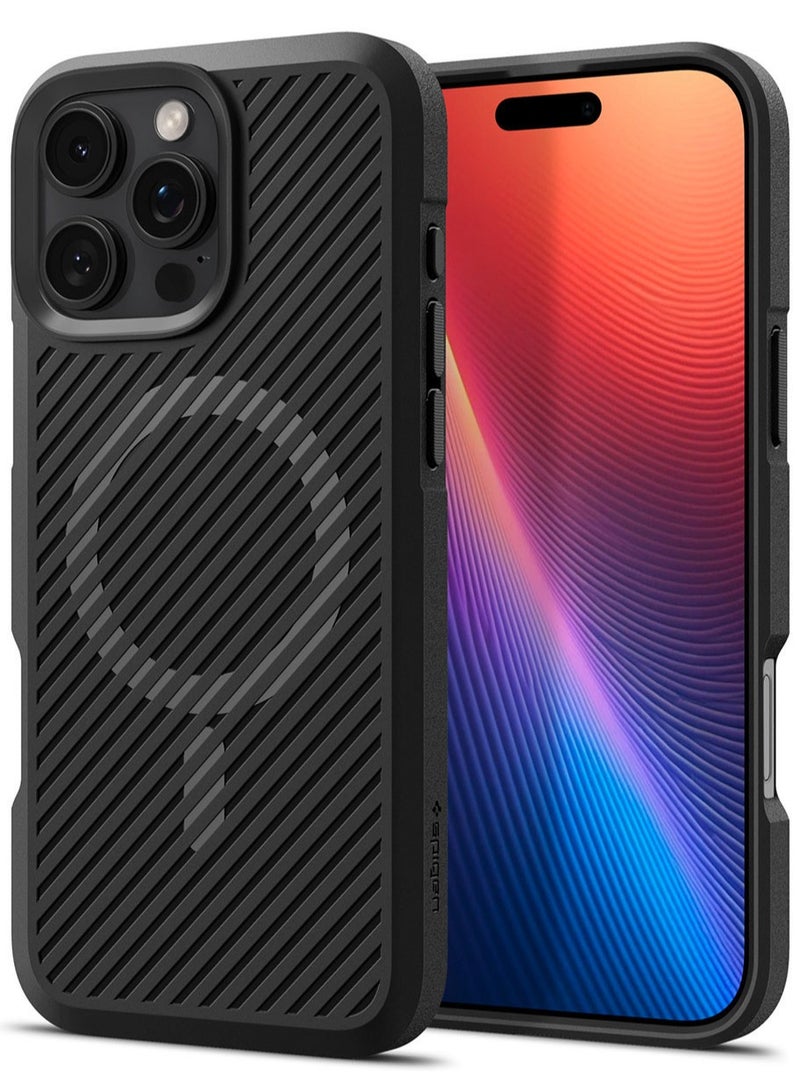 Spigen Core Armor MagFit iPhone 16 Pro Case Cover with Magsafe (2024) - Matte Black - Image 1