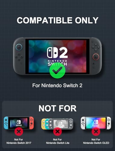 JUSPRO Dockable Grip Case for Nintendo Switch 2, Ergonomic Handheld Protective Cover Accessories with Quick-Release Joy-Con Design - Image 2