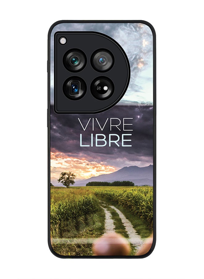 Stylizedd Rugged Black edge case for OnePlus 12R / OnePlus Ace 3 5G, Slim fit Soft Case Flexible Rubber Edges Anti Drop TPU Gel Thin Cover -  Vivre Libre - Image 1