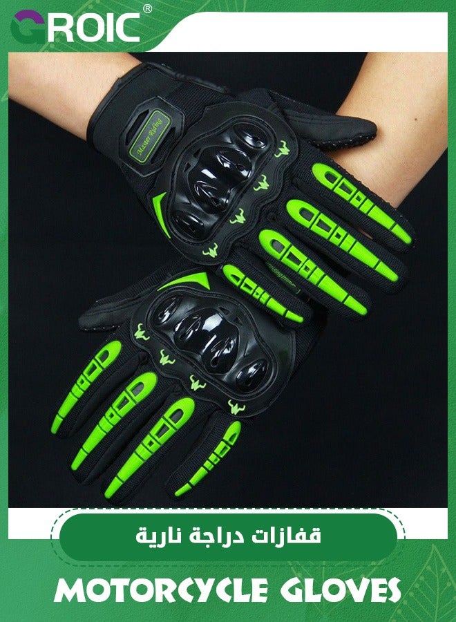 GROIC Motorcycle Gloves,Touchscreen Motocross Dirt Bike Riding Gloves,Motorcycle Motorbike Powersports Racing Gloves,Anti-slip with Good Grip Hard Knuckles Protection Gloves - Image 2
