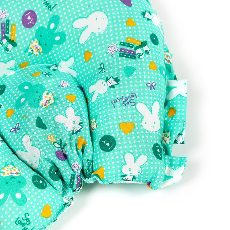 Bibs & cribs Bibs & cribs Mustard Seed Pillow for New Born 100% Cotton Cover Perfect Round Head Shaping Baby Pillow 0-12 Months | Prevents Flat Head & Neck Support Takiya (Green)  - Image 2