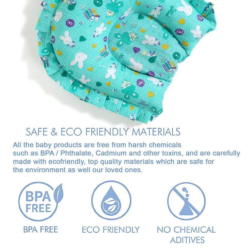 Bibs & cribs Bibs & cribs Mustard Seed Pillow for New Born 100% Cotton Cover Perfect Round Head Shaping Baby Pillow 0-12 Months | Prevents Flat Head & Neck Support Takiya (Green)  - Image 5