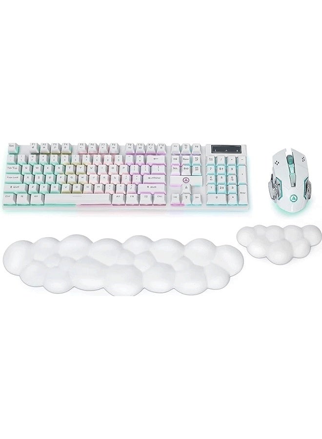 Wrist Rest For Keyboard & Mouse, Memory Foam Material, Ergonomic Support, Comfortable Cushioning, Computer Office Use - Image 1