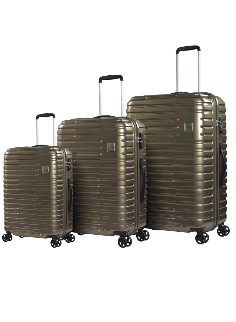 إيمينينت حقيبة سفر بعجلات للجنسين صلبة خفيفة الوزن بعجلات مزدوجة دوارة وقفل   قهوة - Image 1