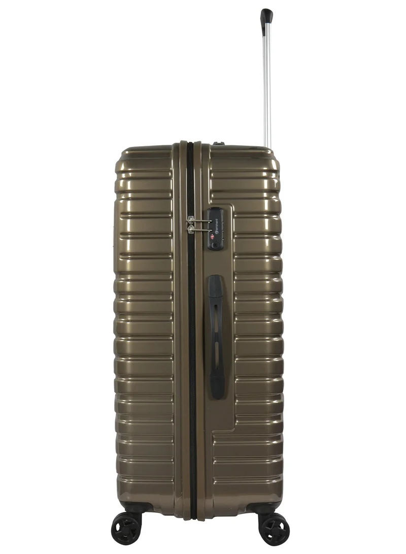eminent Coffee Wheeled Unisex Hard Shell Trolley Luggage Set Makrolon Lightweight 4 Quiet Double spinner Wheel Suitcase with TSA lock KH53M Coffee Coffee  | Best Price UAE