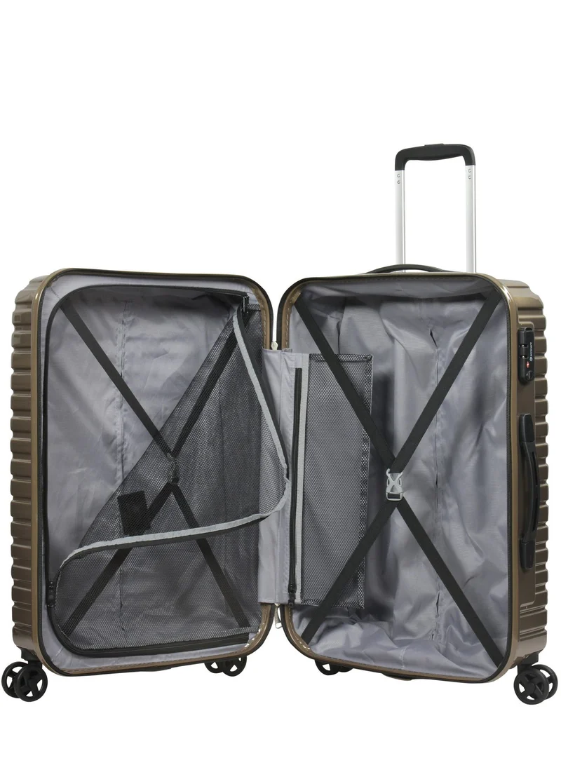 eminent Coffee Wheeled Unisex Hard Shell Trolley Luggage Set Makrolon Lightweight 4 Quiet Double spinner Wheel Suitcase with TSA lock KH53M Coffee Coffee  | Best Price UAE