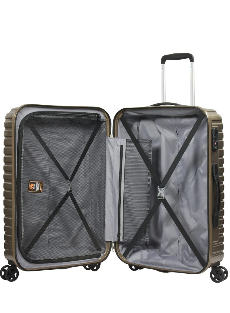 eminent Coffee Wheeled Unisex Hard Shell Trolley Luggage Set Makrolon Lightweight 4 Quiet Double spinner Wheel Suitcase with TSA lock KH53M Coffee Coffee  | Best Price UAE