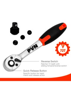 PVN PVN 46 in 1 pcs Tool Box Set Socket Wrench Sleeve Suit Hardware Combination Hand Multipurpose Tools Kit Combo Box  - Image 2