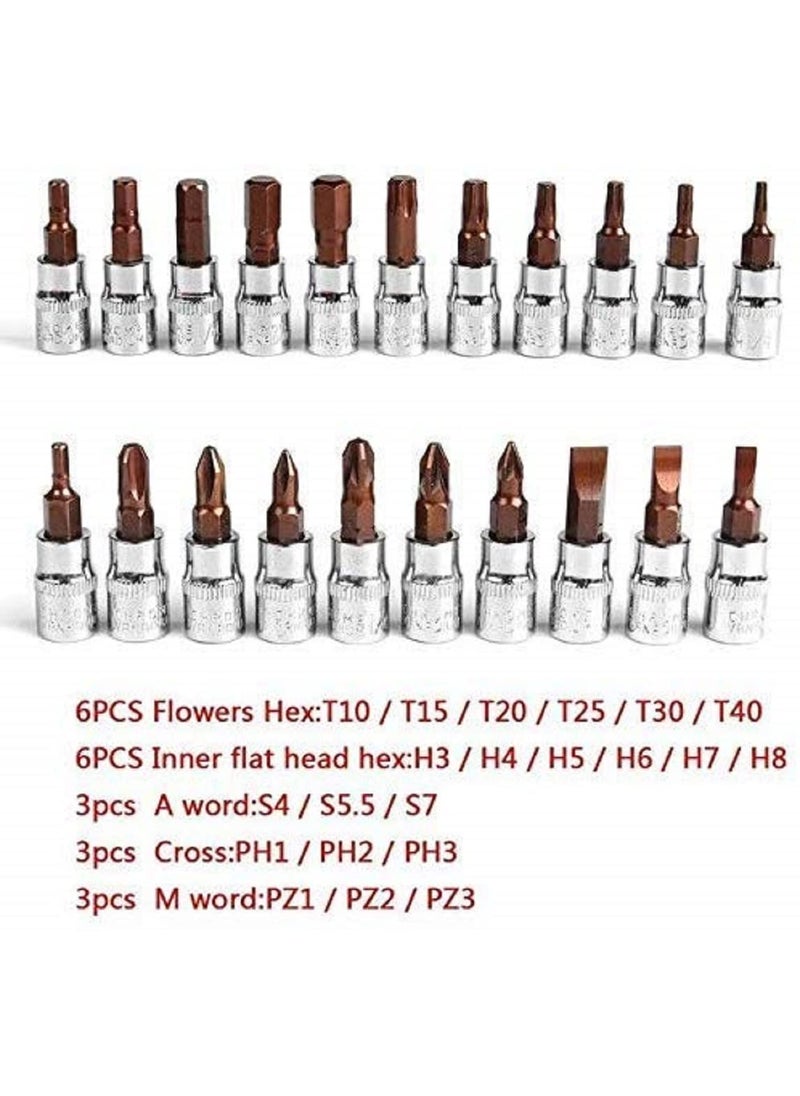 PVN - PVN 46 in 1 pcs Tool Box Set Socket Wrench Sleeve Suit Hardware Combination Hand Multipurpose Tools Kit Combo Box - Image 1