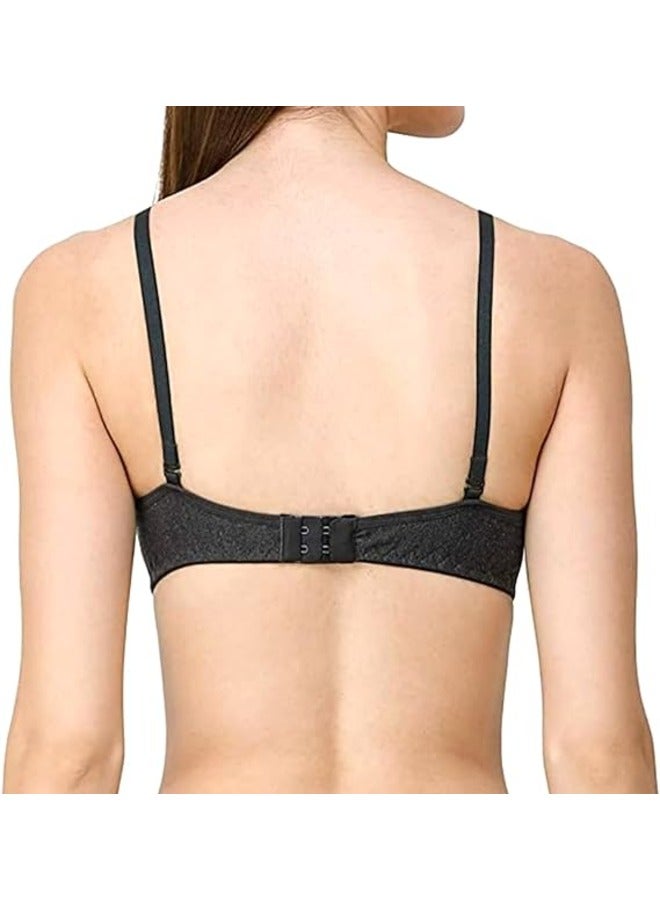 Love Bell Women's Everyday Padded Bra Full Coverage Premium Cotton Love bell Woman Wire free T-shirt Bra - Image 3