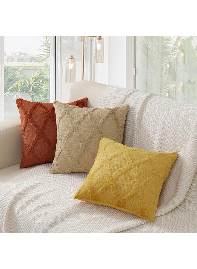 decorUhome decorUhome Throw Pillow Covers 18x18 Inch Set of 2, Soft Plush Faux Fur Wool Rust Couch Pillow Covers, Decorative Pillow Cases for Bed Sofa Living Room Home Decor - Image 5