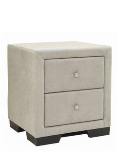 AFT Night stand Cushioned Bedside Table Wooden with 2 Drawer H53*L49*D43cm | Nightstand Bedroom | Living Room Home Furniture | Modern & Best | Stronger Quality 492 Brown  - Image 4
