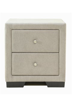 AFT Night stand Cushioned Bedside Table Wooden with 2 Drawer H53*L49*D43cm | Nightstand Bedroom | Living Room Home Furniture | Modern & Best | Stronger Quality 492 Brown  - Image 5