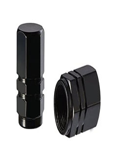 ORiTi 4-Piece Tire Stem Wheel Valve Covers Car Dustproof Tire Cap, Hexagon Shape Black  - Image 3