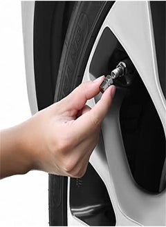 ORiTi 4-Piece Tire Stem Wheel Valve Covers Car Dustproof Tire Cap, Hexagon Shape Black  - Image 4