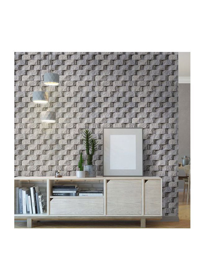 NIBEMINENT Qiangtie Decorative Wall Sticker Grey 2x0.45meter