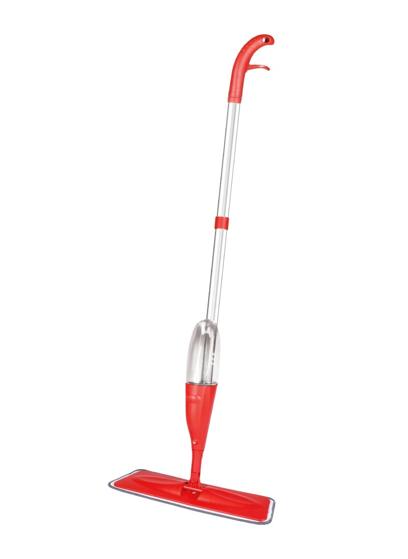 DELCASA Delcasa Microfiber Spray Mop- DC3466/ with Stainless Steel Handle, for Dry and Wet Cleaning, Removable and Washable Head and a Long Hand/ Refillable Sprayer Bottle, 350 ml, Integrated Water Spraying Mechanism, Suitable for Floor, Glass, Walls/ Red  - Image 1
