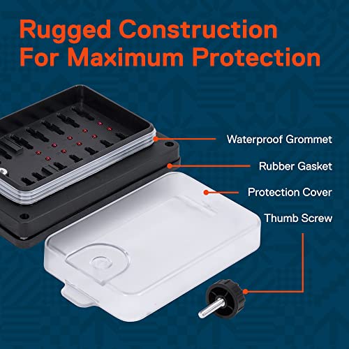 ONLINE LED STORE True Mods 10 Way Waterproof Fuse Box for Automotive [ATC/ATO Blade Fuses] [250 Amp] [Up to 25A per Socket] [LED Indicator] [12V - 32V DC] Auto Marine Fuse Block - Image 4