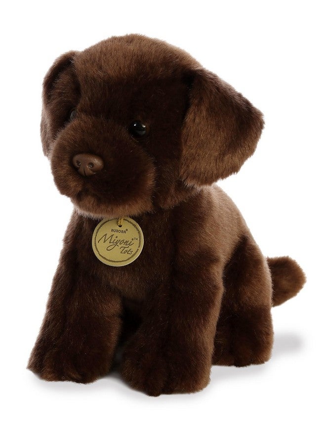 Aurora® Adorable Miyoni® Tots Chocolate Lab Pup Stuffed Animal - Lifelike Detail - Cherished Companionship - Brown 11 Inches