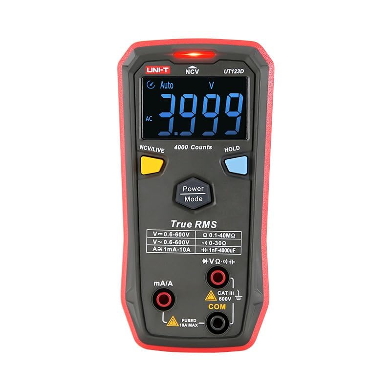 UNIT UT 123D Digital Multimeter TRMS automatically identify ACDC voltage resistance diode and continuity - Image 1