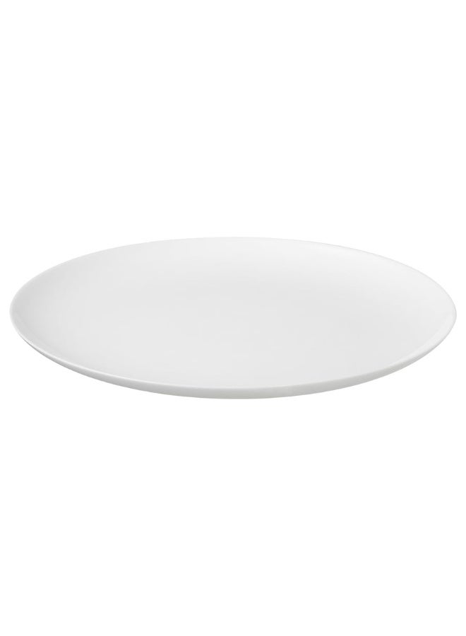 IKEA FLAMSIG 32 cm Pizza Plate Made from Tempered Glass, Simple White Round Design for Serving Pizza, Flatbreads, Large Meals, Appetizers and Desserts, Food-Contact Approved, Microwave and Dishwasher Safe for Everyday Dining – White - Image 4