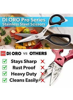  DI ORO Kitchen Scissors Heavy Duty Dishwasher Safe