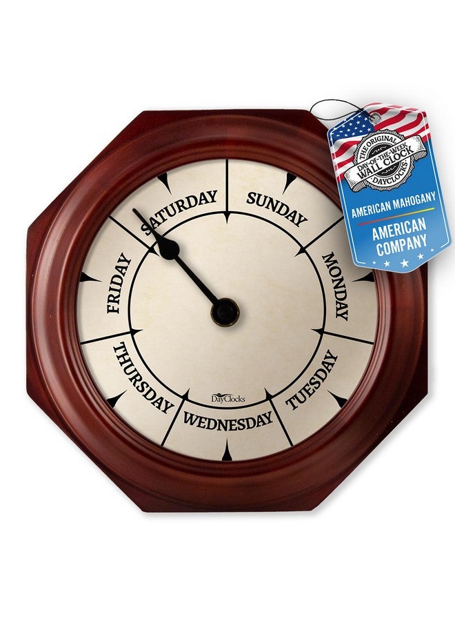 DayClocks ساعة يوم كلاسيكية من داي كلوز إنك، خشب الماهوجني، متعددة الألوان - Image 1