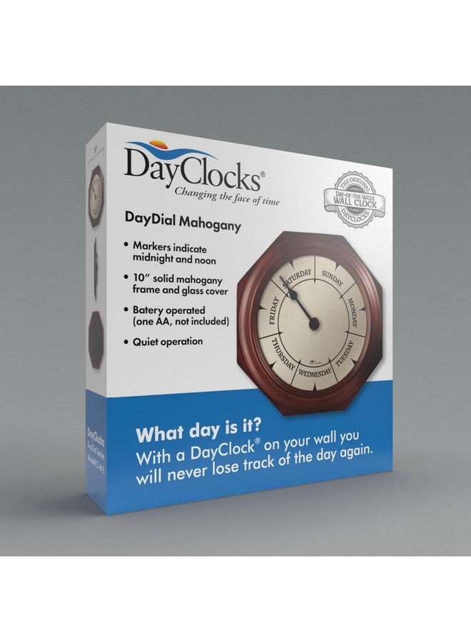 DayClocks ساعة يوم كلاسيكية من داي كلوز إنك، خشب الماهوجني، متعددة الألوان - Image 3