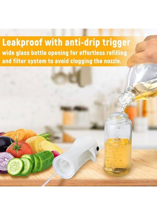 220ml Kitchen Oil and Vinegar Sprayer - Healthy Oil Sprayer for Air Fryer and Grill - Image 3