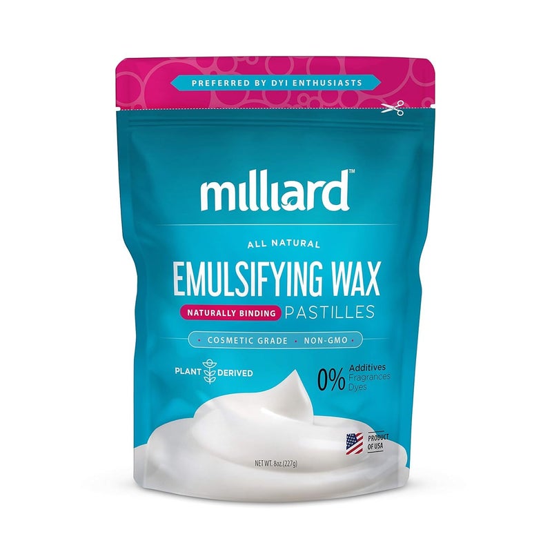 Milliard Non-GMO Emulsifying Wax NF Pastilles, Perfect for DIY, Creams, Lotions, and Soaps - 100% Natural Plant Derived (8 Oz) - Image 1