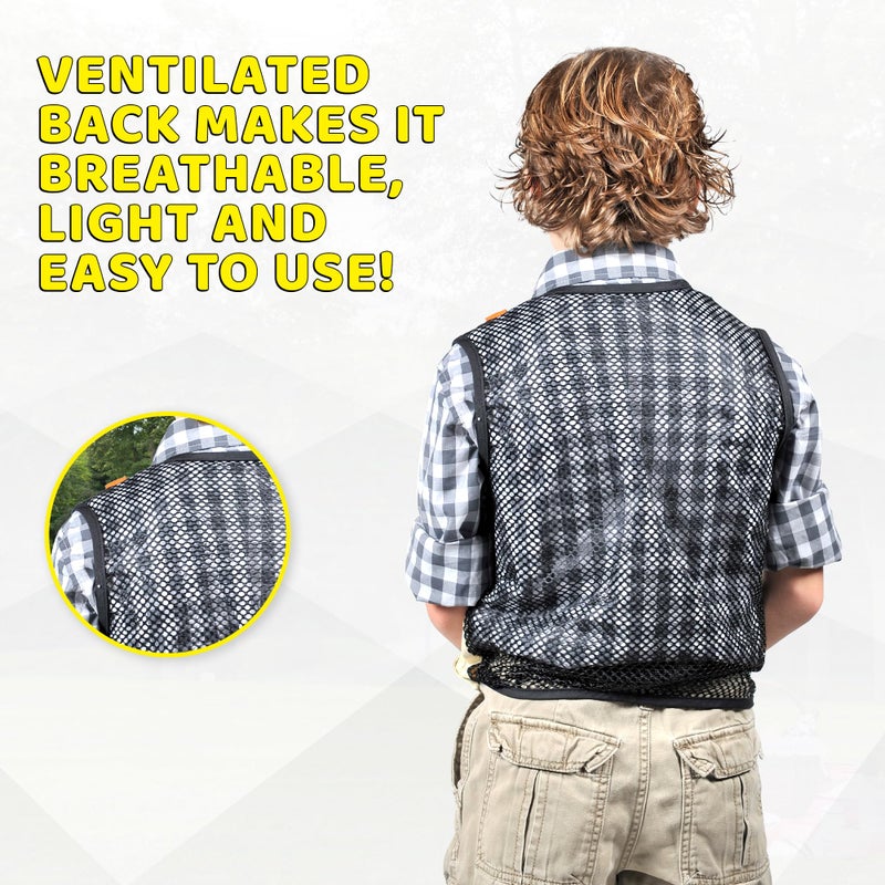Nature Bound Cargo Vest for Kids with Zipper, 4 Pockets, and Durable Stitching - Image 3