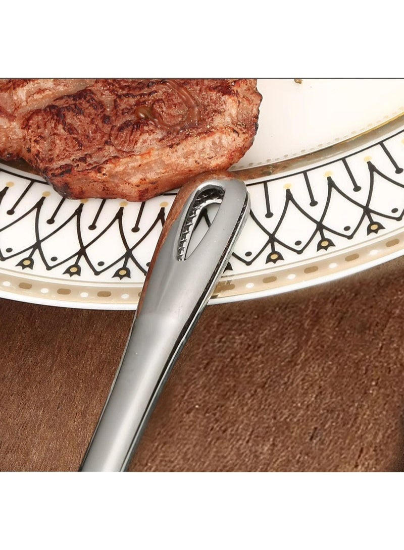 ملقط طهي من الفولاذ المقاوم للصدأ، ملقط شواء بطول 28 سم للشواء والمطبخ والأنشطة الخارجية وشرائح اللحم والأسماك وحفلات الشواء - Image 3