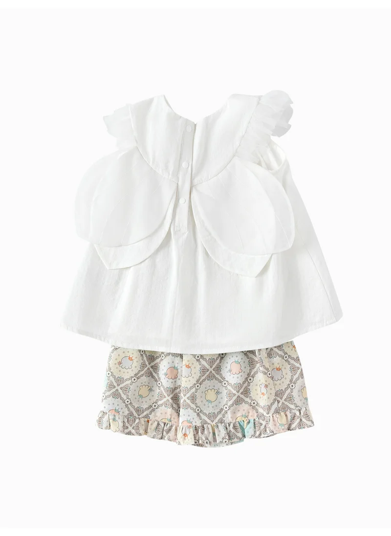 بالابالا Baby Girl Woven short sleeve suit